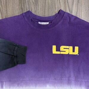 LSU Tigers Spirit Jersey LS Shirt Men's M Football Purple Black Gold White EUC